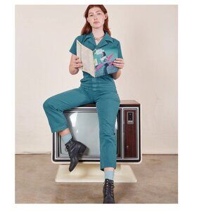 Big Bud Press PETITE Short Sleeve Jumpsuit - Marine Blue